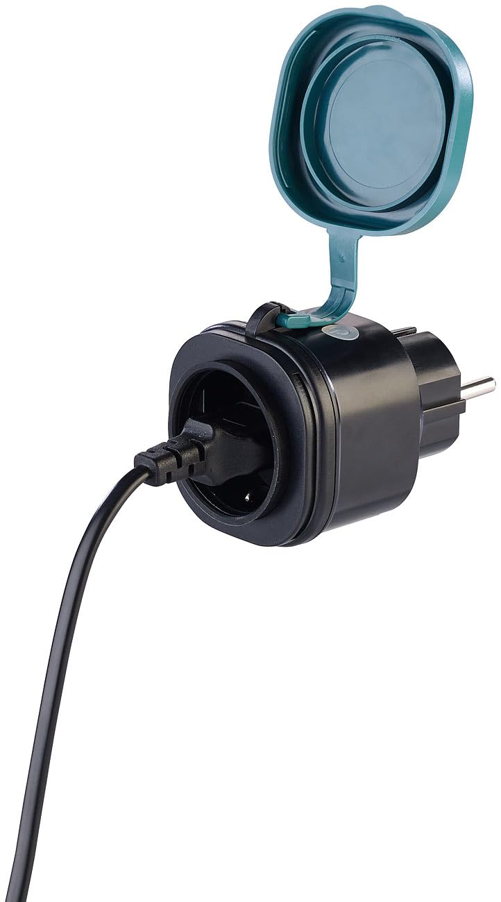 Luminea Home Control Zeitschaltuhr WLAN außen: 4er-Set Outdoor-WLAN-Steckdosen mit Energiekostenmesser, App (WLAN Steckdosen mit Fernbedienung, Steckdosen mit WLAN-Steuerung, Weihnachtsbeleuchtung)
