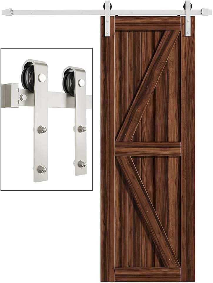 barn door hardware brushed nickel