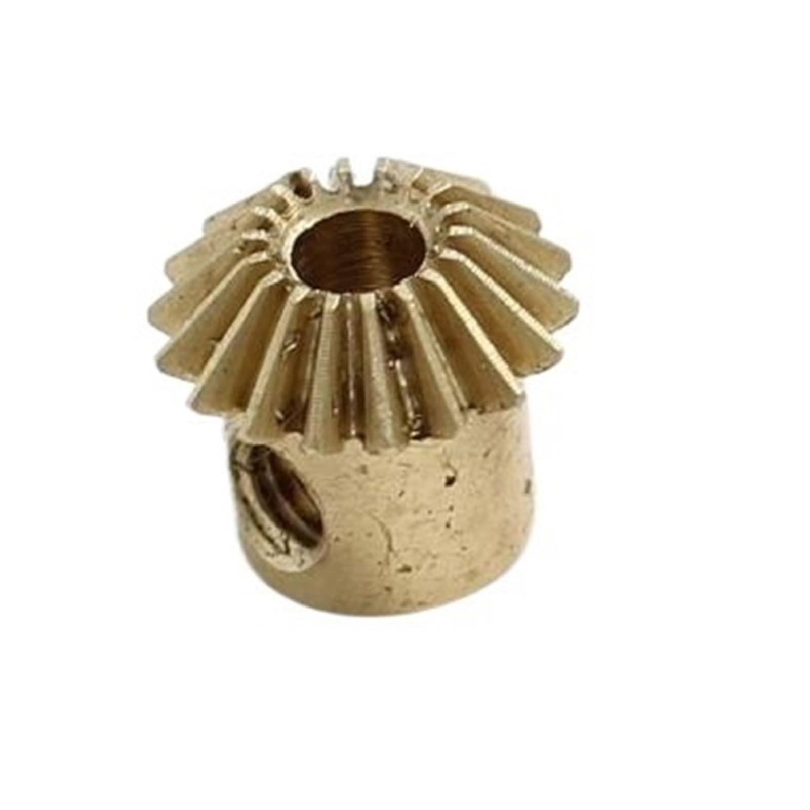 Piccoli ingranaggi conici in ottone, 2PCS 0.5M 18T Ingranaggio conico 3mm Foro Ottone Ingranaggio conico M3 Vite 0.5 Modulo 18 Denti Ingranaggio conico Piccolo Ingranaggio conico mitra verme