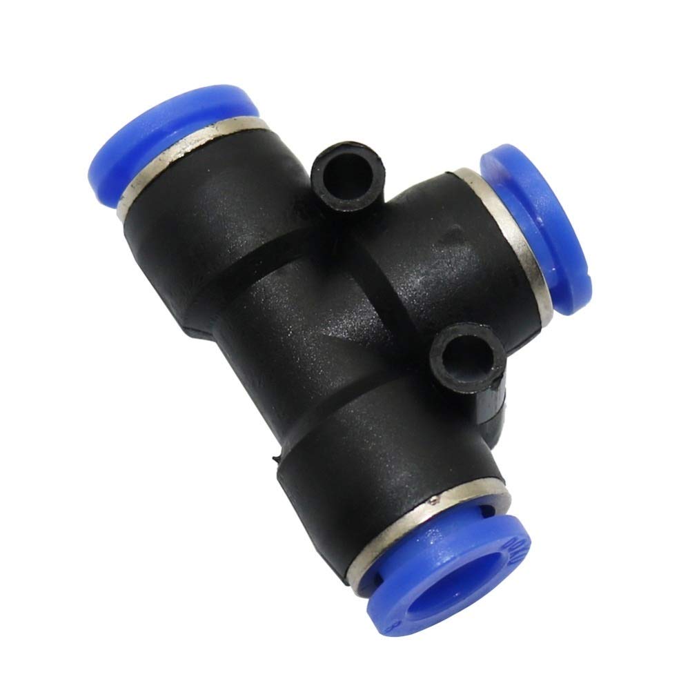 Garden Plumbing 8mm Slip Lock Quick Connectors Tees Elbow Straight Cross Garden Water Connector Low Pressure Mist Cooling Reptile Fogger Tool ( Color : Tee Connector , Diameter : 8mm ) Brass Hose
