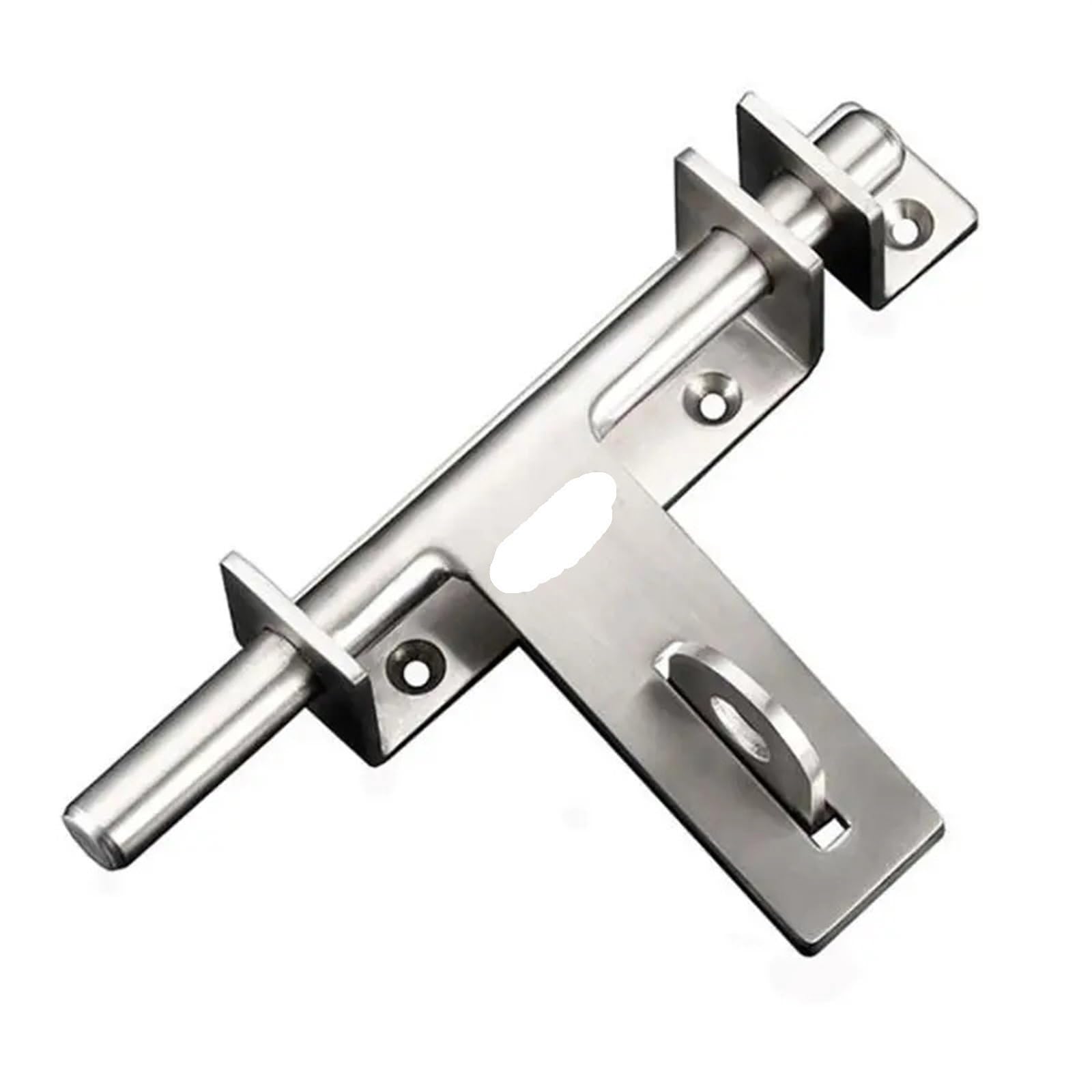 Loquet de porte à boulon coulissant en acier inoxydable brossé 170mm avec trou cadenas