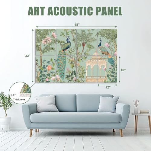 Paneles Acústicos Decorativos Artísticos, 8 Pack 48x32 Pulgadas, Absorbentes de Sonido miniatura 2