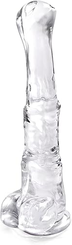 Aobrong Juguete sexual para mujeres, consolador de caballo realista de 13.4 pulgadas con ventosa fuerte, consolador anal grueso suave y realista