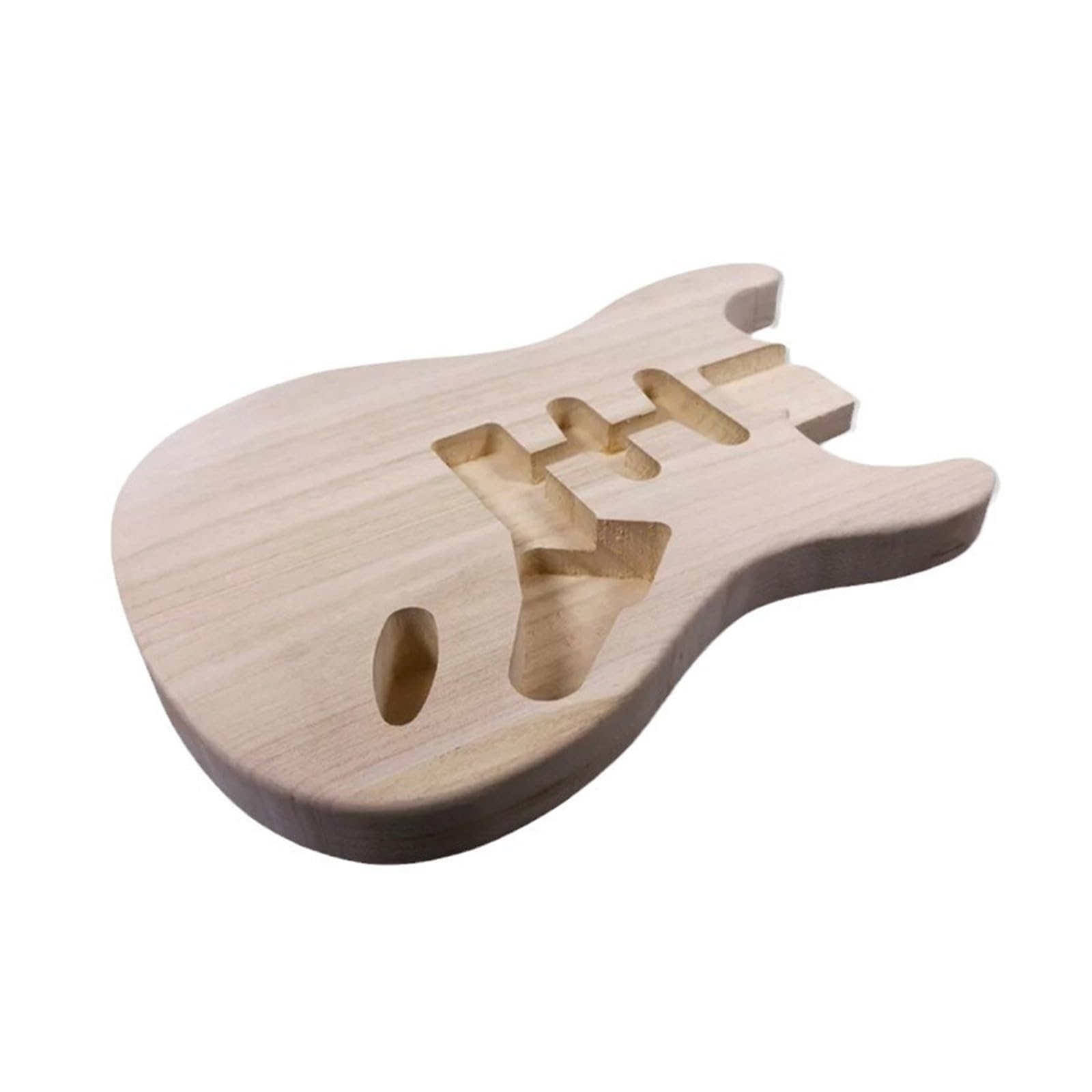 Guitarra eléctrica ST cuerpo individual doble DIY modificado semiacabado accesorios de madera de Paulownia