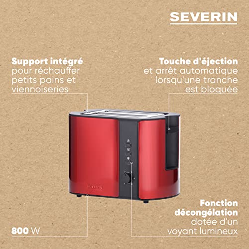 GRILLE PAIN SEVERIN AT2217 inox laqué double fente - vue 8