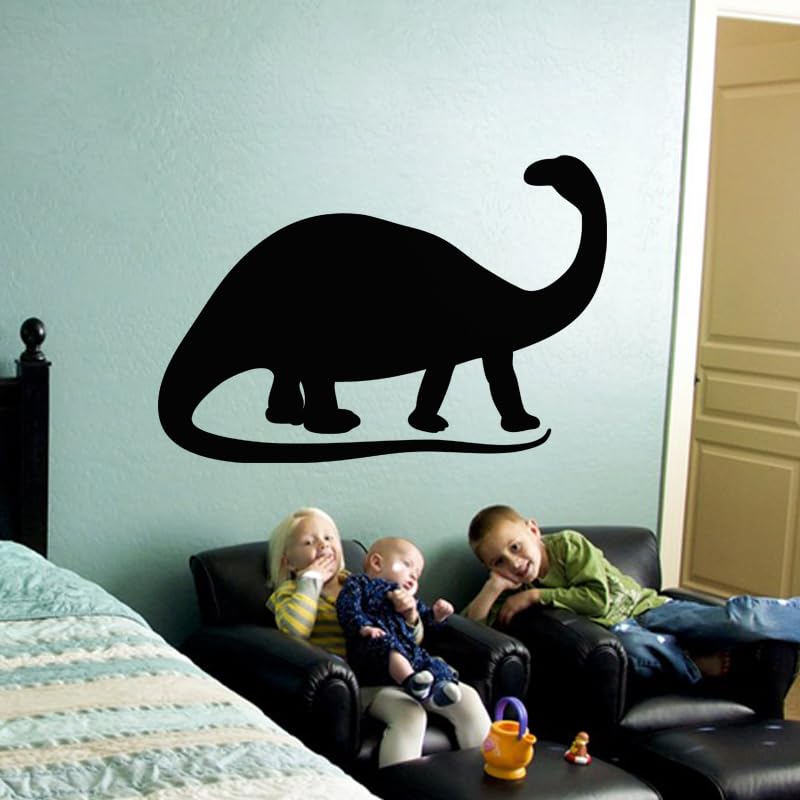 Stickers Muraux Adhésif Effaçable Grand Dinosaure Tableau Noir H110xL160cm