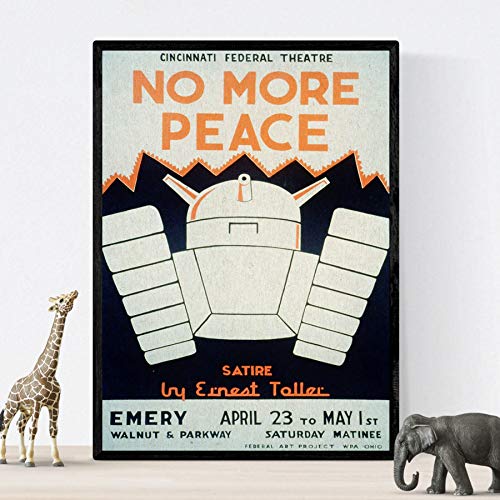 Nacnic Vintage Poster Vintage theater poster It just peace. A3 size, I Was Just Peace, 42L x 29.7W cm - Image 3