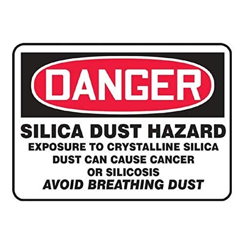Panneau danger silica dust Accuform dura-plastique résistant aux environnements rudes