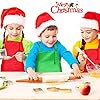4 Sets Christmas Kids Apron and Chef Hat Boys Girls Aprons with 2 Pockets Hats Cooking Kitchen Painting Baking Wear (Classic) #2