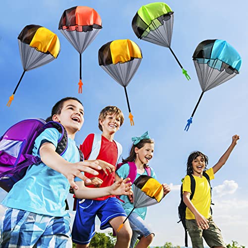 6 Pcs Parachute Toy,Tangle Free Throwing Toy Parachute Men,Hand Throw Parachute Army Men Parachute Toys For Kids,Outdoor Children's Flying Toys For Boys Girls Outdoor Games Gifts,4 Colors #TOP3