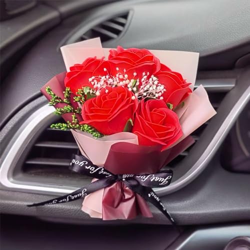 Image of Car Flower Bouquet Air Freshener Vent Clips Mini Bouquet Dried Flower For Car and Household Decoration Car Vent Clip Auto Interior Accessories
