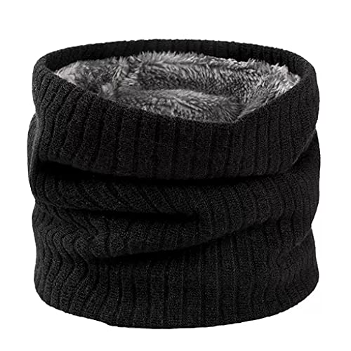 Unisex Dzianinowy Ciepły Szalik Zimowy Jesień Pierścień Damski Bandana Solidny Polar Męski Szal na Szyję (kolor: Kolor 5 Rozmiar 21 * 22 cm)