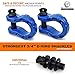 GearAmerica Mega D-Ring Tow Shackles - 68,000 lb Capacity - Stronger Than 3/4