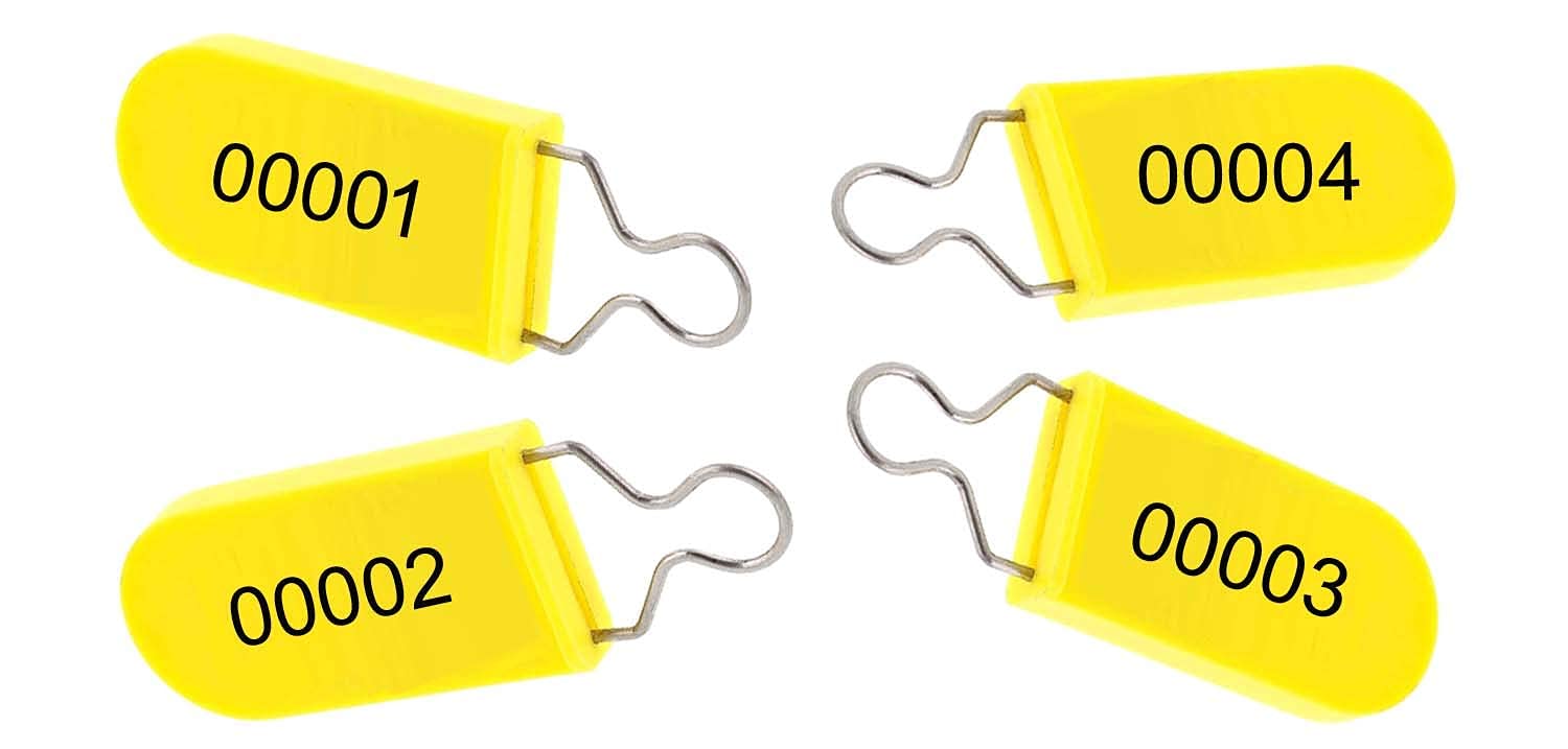 RAIBEX® Padlock Seal (50 Pcs) RX-PD102 for Container Sealing, Shipping Containers, Cash Bags, Boxes, One Time Padlock Seal Mini Padlock Seal for Tamper Evidence Yellow Colour (B09B9VB8CY) Amazon Price History, Amazon Price Tracker