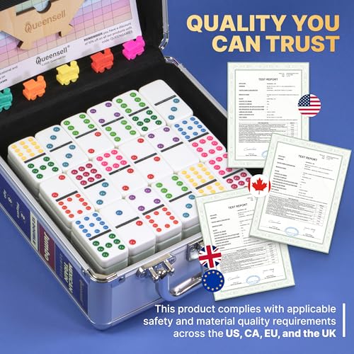 Mexican Train Dominoes Jumbo Set Double 12 miniatura 4