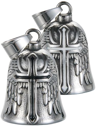 Image of Motorcycle Bell Guardian Angel Charm - Weather-resistant Good Luck Gremlin Bells With Gift Box, Legend Card, Keychain