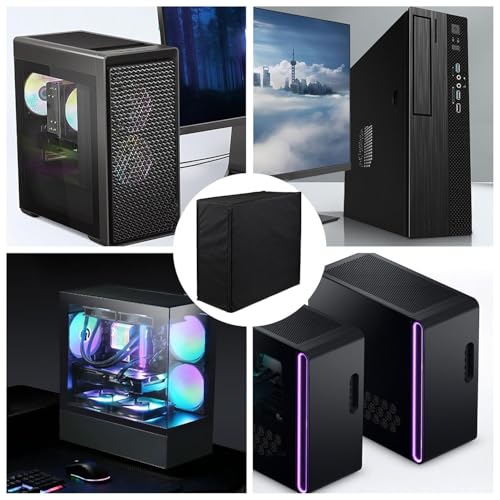 Funda Universal para PC, Cubierta Antipolvo Impermeable de Nylon con Cremallera para Gabinete Mid Tower de 62x26x52 cm miniatura 6