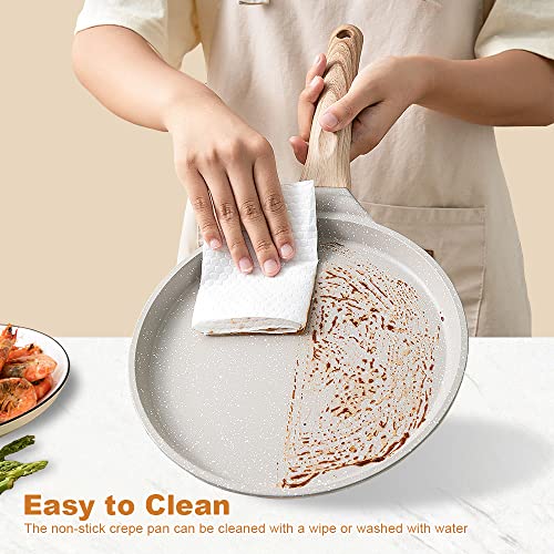 image for Bobikuke 8 inch Crepe Pan, Nonstick Pan for Crepes Omelette Tortillas,
