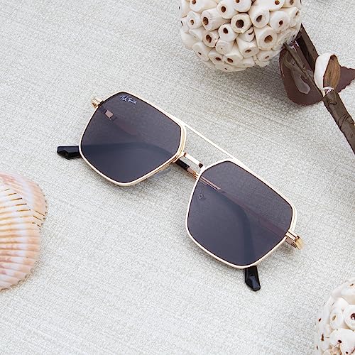 Image of Ted Smith Men's Women's UV Protection Metal Pilot Sunglasses