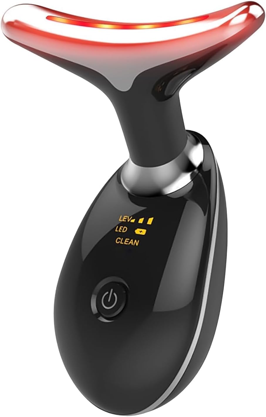 Anti-Wrinkles Facial Massager for Face and Neck, Sculpting Tool with 7 Color, Skin Rejuvenation Beauty Device, At-Home Tool for Skin Care (Black)