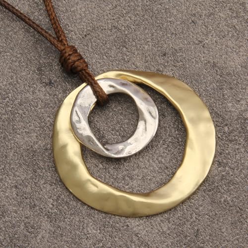 Boho Necklaces for Women Cord Necklace with Pendant Long Silver Necklace Vintage Sweater Necklace Hippie Jewelry for Women Gifts3