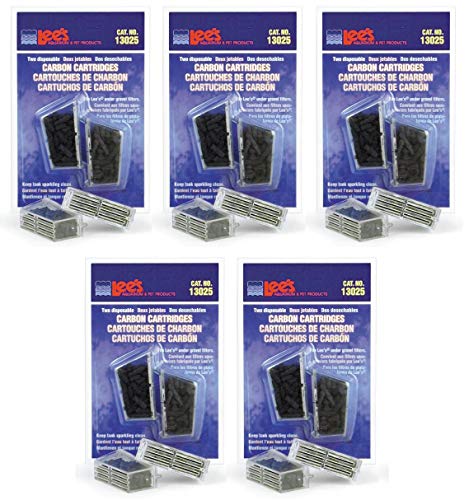 Lee's 10 Pack Of Carbon Cartridge, Disposable, For Aquarium Filters #TOP4