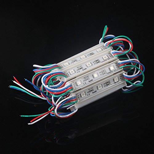 VIPMOON 200Pcs/600LEDs Storefront Lights DC 12V 5050 RGB SMD 3 LED Module Lights Waterproof Light Lamp
