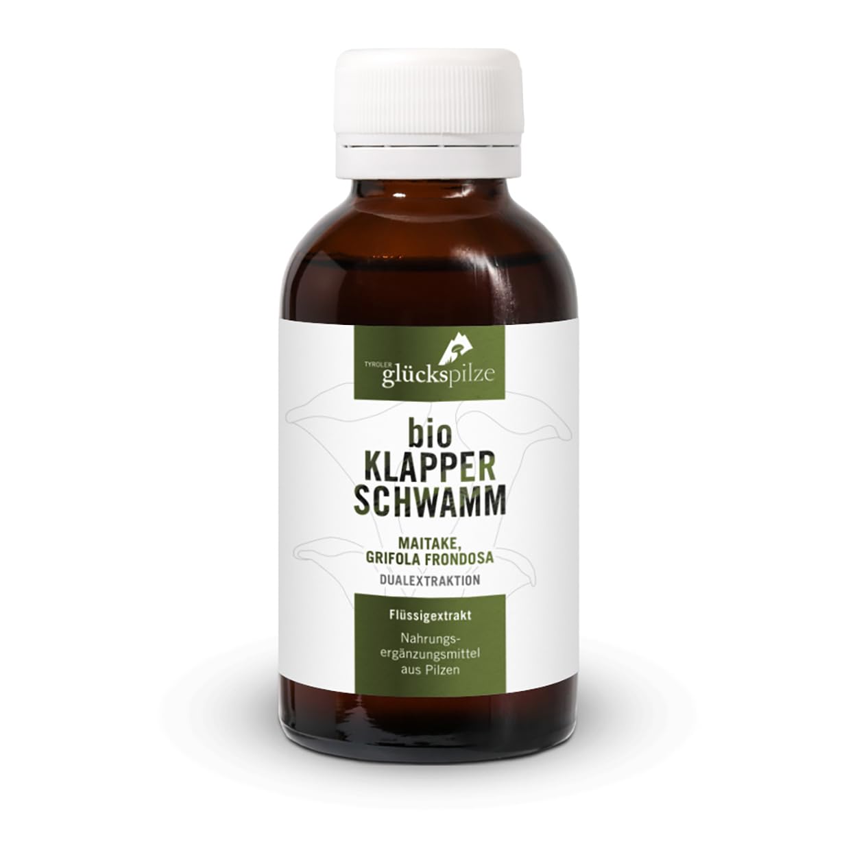 Bio Maitake Flüssigextrakt hochkonzentriert - Dual-Extrakt auf Glycerin Basis - hochdosiert, alkoholfrei - 100 ml - Grifola frondosa Vitalpilze Extrakt - AT-BIO-701
