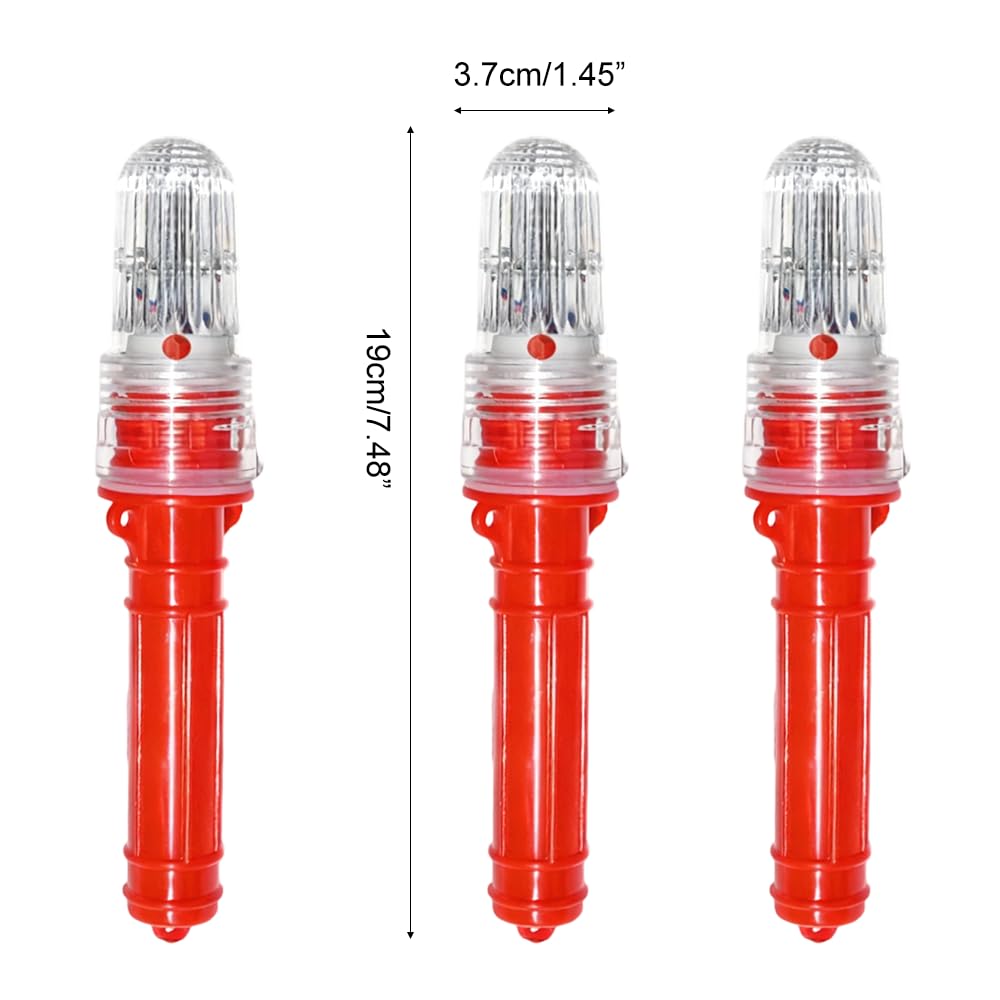 Lot de 3 Feux de Détresse pour Bateaux, Lampe d'urgence LED avec Haute Étanchéité pour Bateaux, Fusée d'urgence Marines Étanche, Luminaire de Sauveteur d'avertissement pour la Navigation en Extérieur