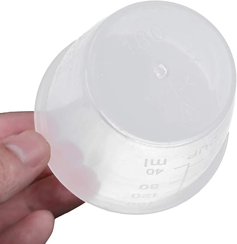 Miniatura 3 de Vasos medidores graduados transparentes de plástico, tazas medidoras de arroz, tazas eléctricas de repuesto, suministros de cocina, paquete de 5
