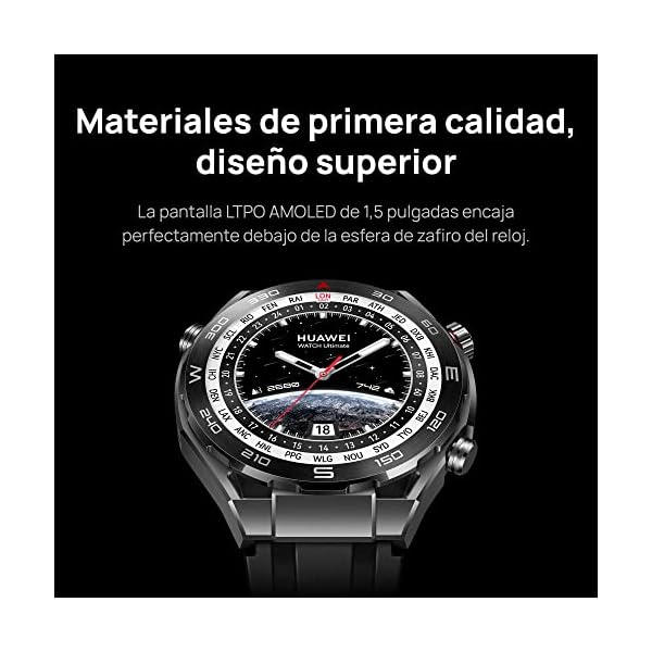 HUAWEI Watch Ultimate Smartwatch, iOS & Android, Material Innovador de Metal líquido, Tecnología de Buceo a 100 m - Imagen 3