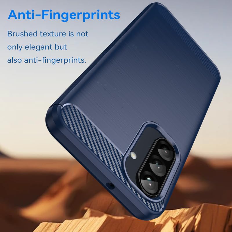 Image of Hybrid Carbon Fiber Back Case for Samsung Galaxy A26 5G (Blue)
