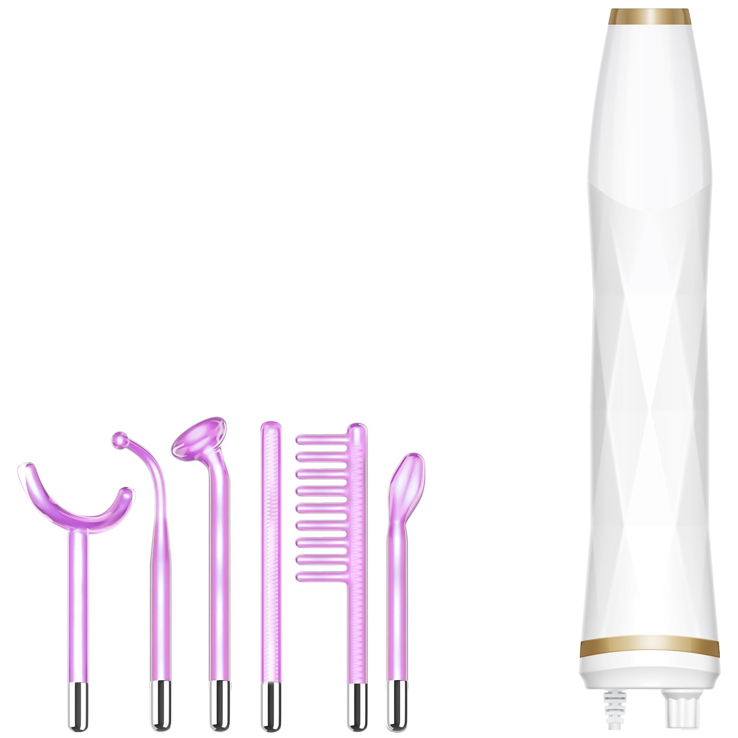 TUMAKOU High Frequency Facial Wand - Portable High Frequency Facial Skin Machine - with 4 Glass Tubes