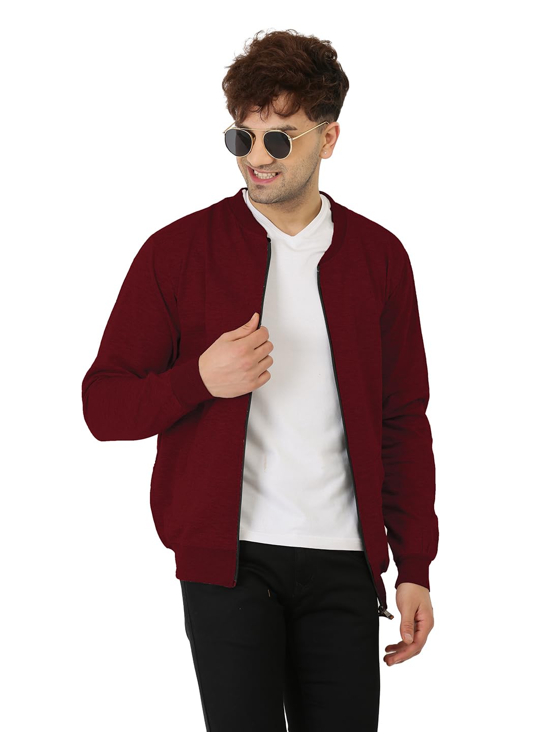 leotude Full Sleeve Regular Fit Fleece Bomber Winter Jacket For Mans-picture-47
