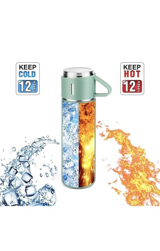 KARDIFF Double Wall Stainless Steel Thermo Vacuum Insulated Bottle Water Flask Gift Set with Two Cups Hot & Cold | Corporate Gift Items 500 ml... - Image 7