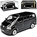 Cararama Volkwagen T5 Personen Transporter Schwarz 2003-2015 mit Sockel und Vitrine 1/43 Modell Auto mit individiuellem Wunschkennzeichen