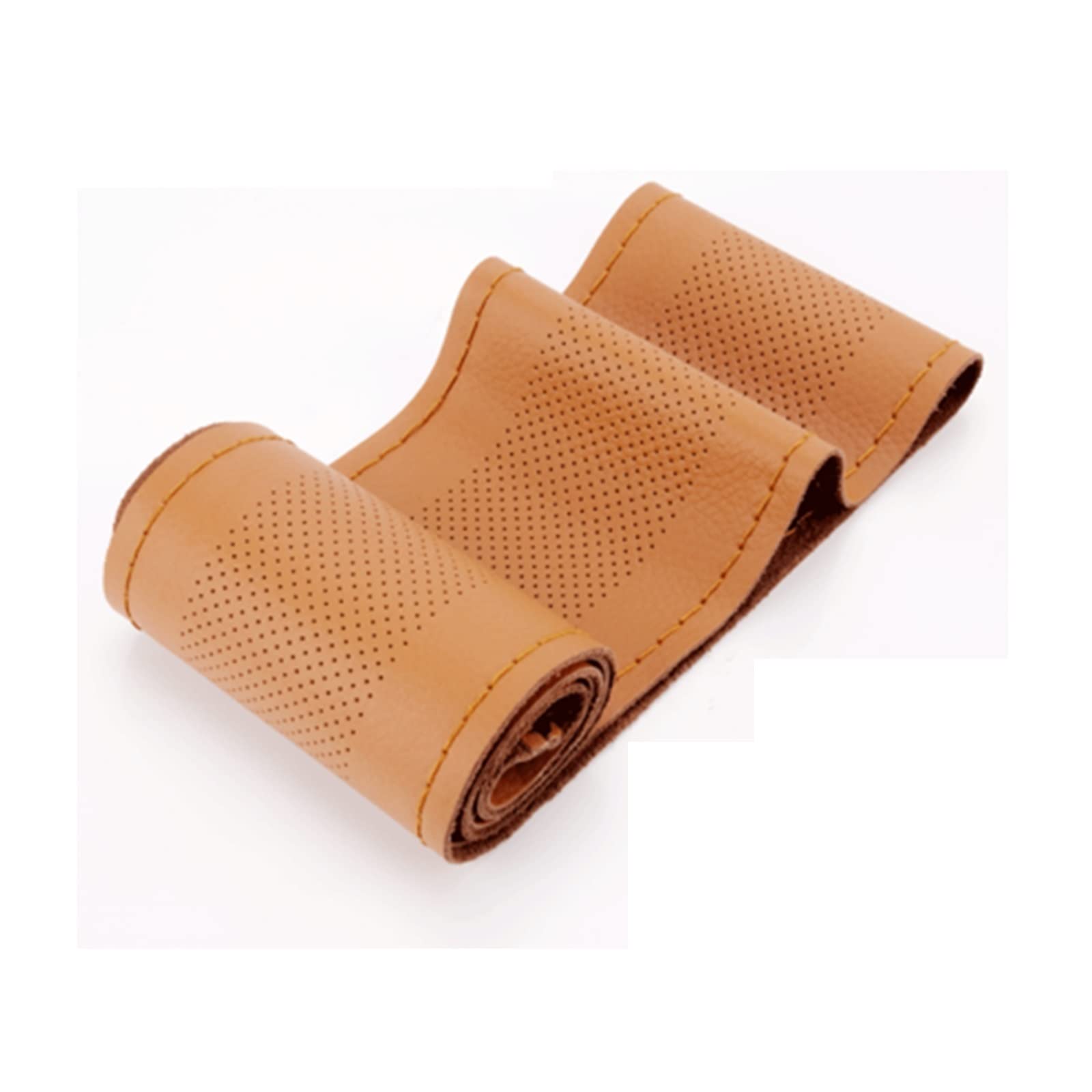 Funda Volante Funda para Volante Coche De 15 Pulgadas/38 Cm Trenza Cuero Artificial Suave En El Volante con Accesorios Aguja E Hilo Cubierta Volante Fundas (Color : Brown1)