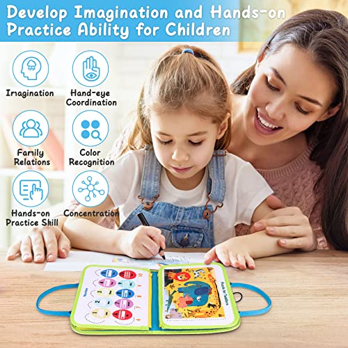 JOPHEK Busy Board per Bambini, 8 Strati Giochi