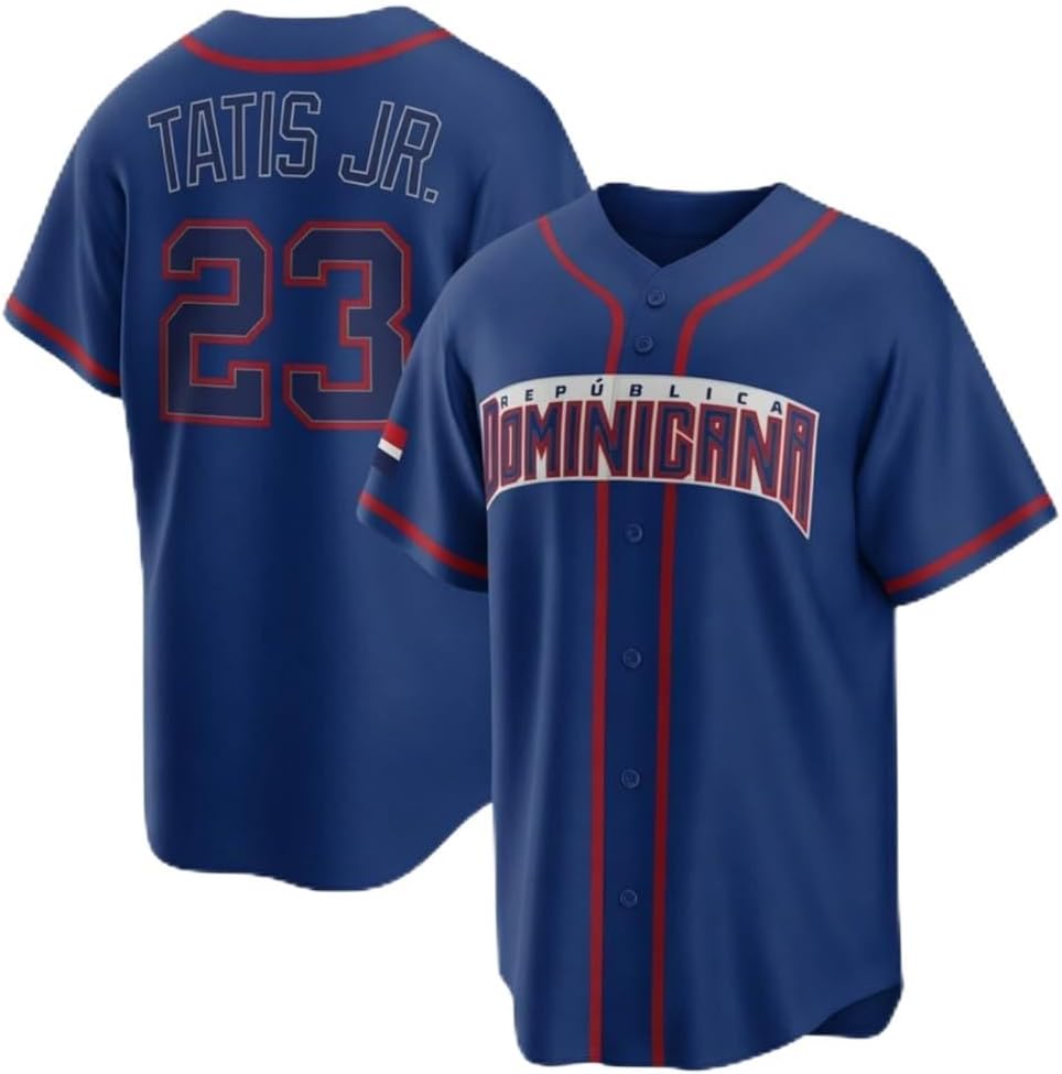 Dominican Republic Sewn Custom Baseball Jersey Any Name Number Size Stitched