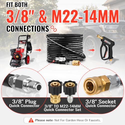 YAMATIC 50FT Steel-Wire Braided Pressure Hose