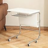Double couche + rangement en PU : plateau + étagère intermédiaire + pochette de rangement latérale en PU. Rangez vos services à thé, livres, télécommandes et autres objets dans des compartiments séparés pour plus d'ordre et un accès facile.