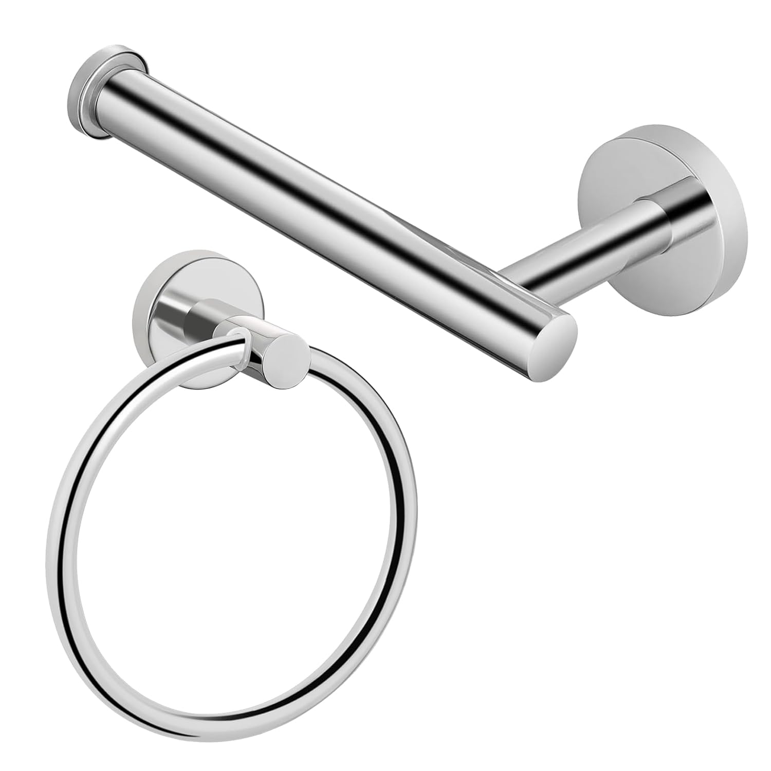 Wall-Mounted Stainless Steel Bathroom Holder Set for Towels & Toilet Paper