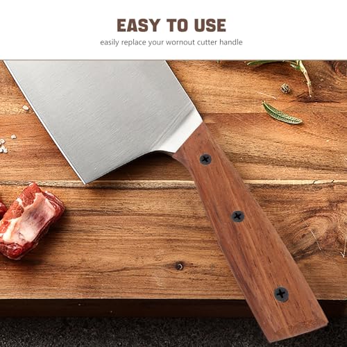 DOITOOL 2pcs Anti-Skid Wooden Knife Handle: Non-Slip Grip & Easy-to-Install Wood Handle for Cutters and Kitchen Knives for Enhanced Comfort and Control - Image 7