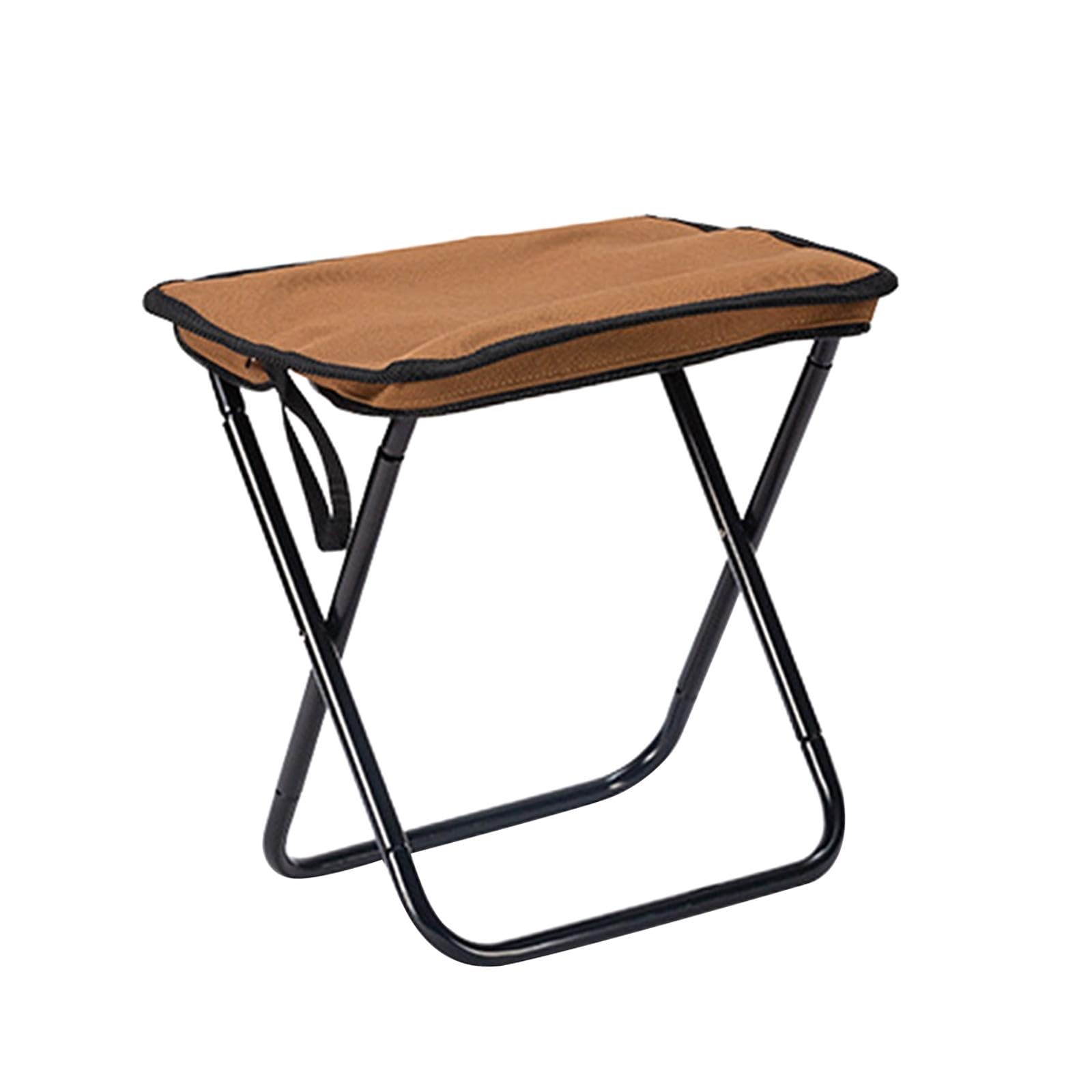 Yiju Folding Stool for Camping and Outdoor Activities with Aluminum Frame, Brown