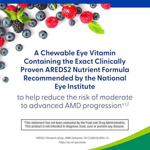 Image of PreserVision AREDS 2 Chewable, Eye Vitamins, Mixed Berry, 70 Tablets | AREDS 2 Formula, Lutein & Zeaxanthin, Macular Support* Vitamins, Vitamin C, E, Zinc, copper, #1 Eye Doctor recommended brand1