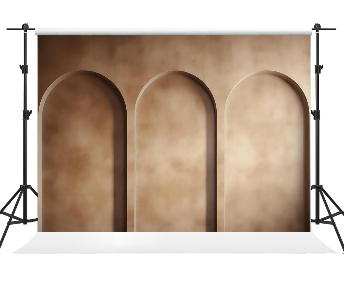 Kate 10×10ft Brown Backdrop Photography Art Arched Background Photography Studio Props for Photos and Videos