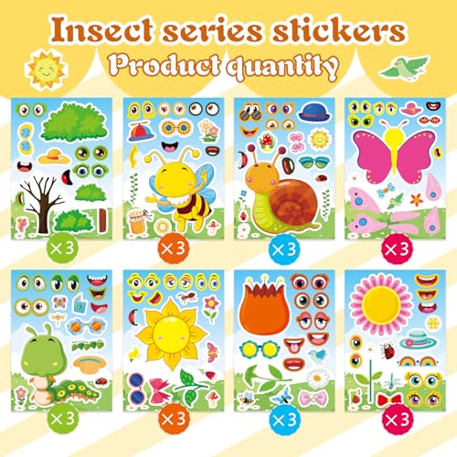 Image of 24 Sheets Make Your Own Stickers, Creative Game Stickers for Kid Toddlers