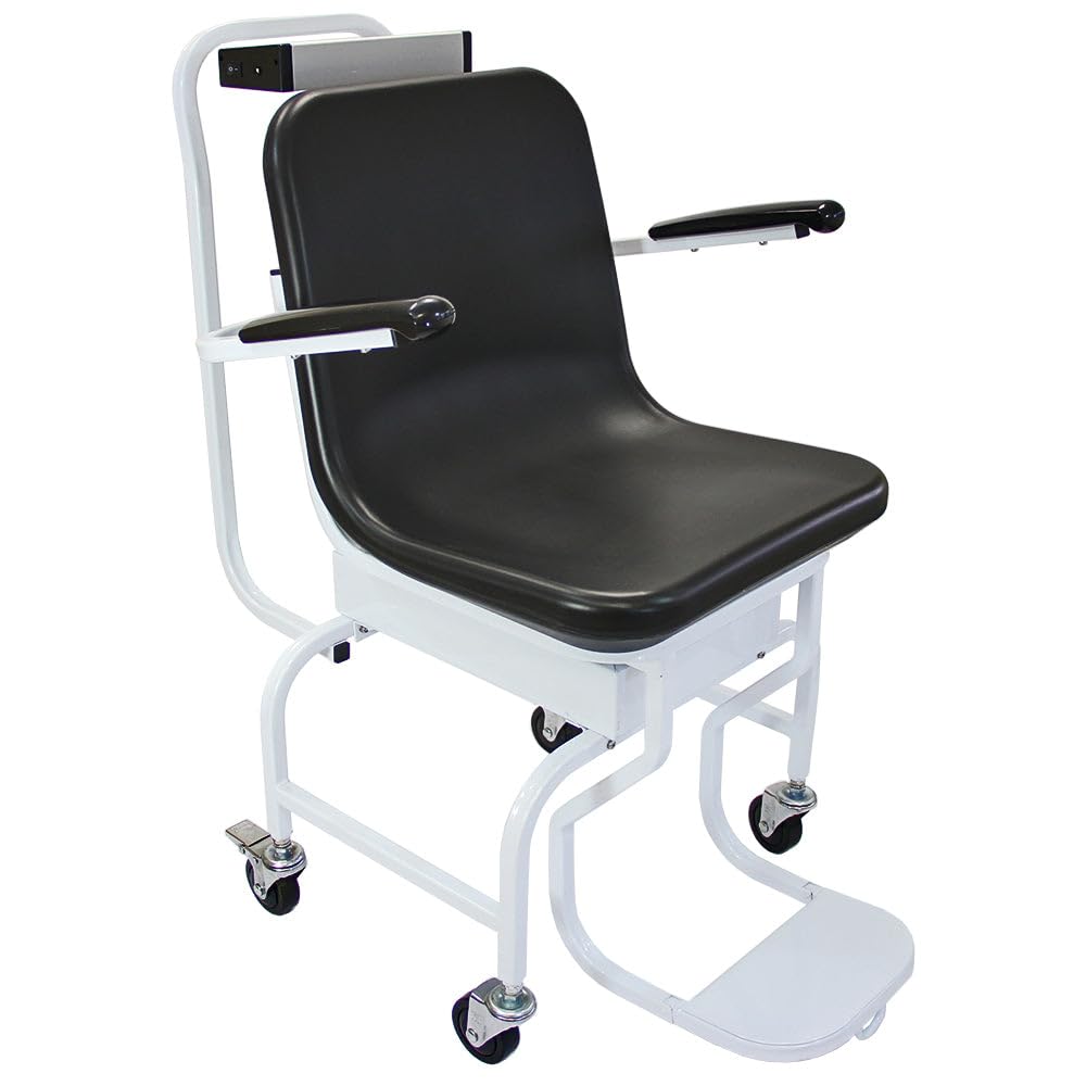Sedia a Rotelle con Bilancia Digitale Integrata – Portata 200kg, Precisione 100g, Display kg/lb, Struttura Pieghevole e Leggera (20kg), Ideale per Anziani, Pazienti Bariatrici e Strutture Sanitarie