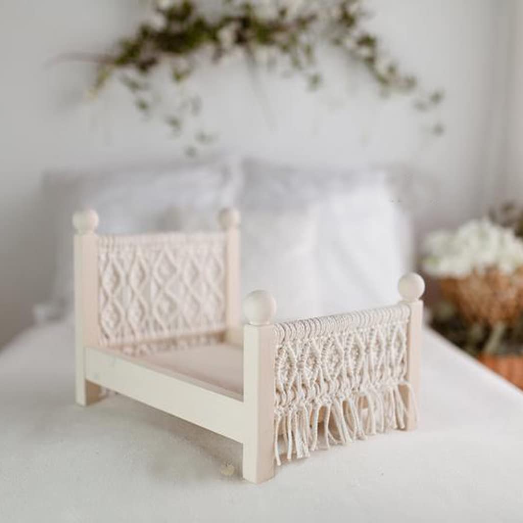 F Fityle Lit de Photographie Bébé Nouveau-né, Fait en Bois 46x26x30cm, Accessoire pour Atelier Photo