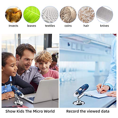 Bysameyee HD 2K 2MP USB-Mikroskop, Digitalmikroskop-Inspektionsendoskop mit 40- bis 1000-facher Vergrößerung und… – Bild 7